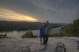 Sunset Couple Portrait Over Austin's Lake Travis