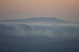 Cloud Waterfall Cascading Over Mount Tamalpais at Dusk