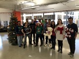 Office Ugly Sweater Christmas Party Group Photo