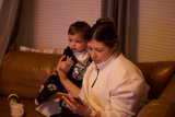 Comfortable Moments: Lori S and Baby Wesley at Home