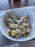 Delicious Oatmeal Bowl with Apples and Nuts