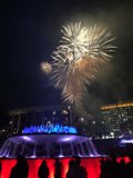 Fireworks illuminate fountain at Civic Center Mall