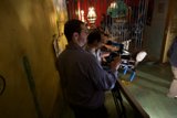 Filming Dave B in the Death Valley Restaurant