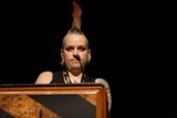 Mohawked Speaker Takes the Podium