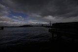 Bay Bridge seen from the picturesque pier