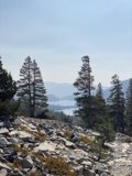 Majestic View of Desolation Wilderness Lake from Mountain Summit