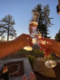Toasting Under the Blue Sky