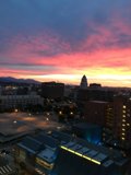 Rooftop Sunset Over the City