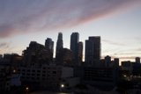 Sunset over the Los Angeles skyline