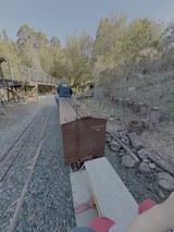 Vintage Train Journey Through Wooded Railway