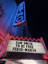 Castro Theatre Marquee Glowing at Night in San Francisco