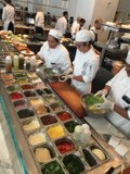 Busy Chefs at Work in LA Kitchen