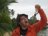 Holding a Fresh Catch
