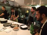 Kitchen teamwork at a bustling LA restaurant