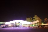 Illuminated Arch and Balloons at Coachella