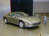 Sparkling Silver Sports Car in Garage