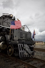 Union Pacific 4014 Big Boy Locomotive with American Flag