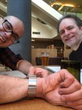 Friends Fist Bump Over Beers