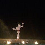 Fire Dancer on the Night Sky