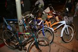 Parked Bicycles on the Sidewalk