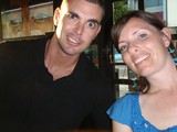 Dan and Penelope Smiling at San Francisco Restaurant