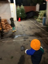 Child in Motion Blur on Halloween Evening