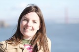 Smiling Woman Portrait by San Francisco Bay