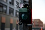 Stickered Traffic Light