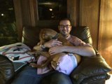 Relaxing with Man's Best Friend