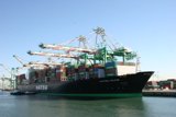 Majestic Freighter at the Waterfront