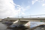 Graffiti on freeway overpass