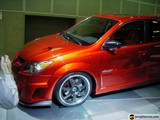 Red Sportscar with Alloy Wheels on Display at LA Auto Show