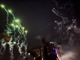Flares lighting up the night sky over Indio