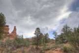 Majestic Red Rocks Under a Moody Sky