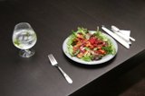 A Delicious Lunch of Arugula Salad and Grilled Vegetables