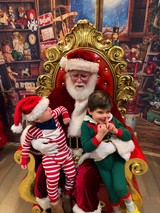 Children Visit Santa in His Christmas Workshop