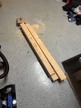 Wooden Planks and Block Arrangement on Garage Floor