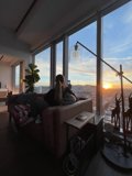 Sunset Reflections in a San Francisco Living Room