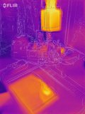 Thermal Imaging View of Electronics Workstation