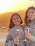 Wine and Sunset in San Francisco