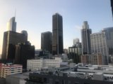 Views of the City Skyline from an Office Building