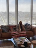 Cozy Afternoon on the Brown Couch