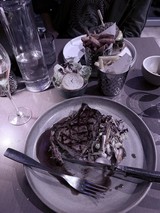 Finished Meal with Desserts at London Restaurant