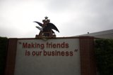 Friend-making among symbols and statues