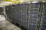 Row of Servers in a High-Tech Room
