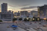 City Parking Lot at Sunset