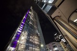 The Shard Illuminated in Purple at Night, London
