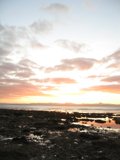 Fiery Sunset over the Pacific Ocean