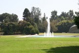 Vast Greenery with Majestic Fountain