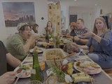 Family Thanksgiving Dinner Gathering at Home